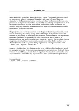 vii
FOREWORD
Drugs are decisive tools of any health care delivery system. Consequently, one objective of
the nat