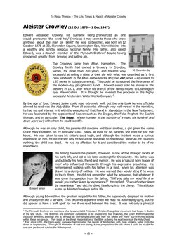 To Mega Therion – The Life, Times & Magick of Aleister Crowley
~ vii ~
Aleister Crowley (12 Oct 1875 – 1 Dec 19