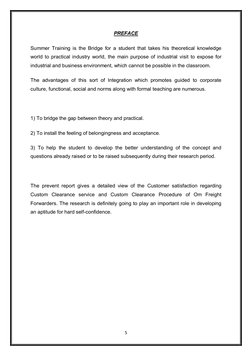 5
PREFACE
Summer Training is the Bridge for a student that takes his theoretical knowledge
world to practical industry w