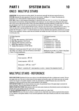 PART I
SYSTEM DATA
10
ONE/3 MULTIPLE STARS
CONVENTION: The most massive star will be called A. The second most massive B, the