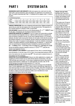 PART I
SYSTEM DATA
6
RANDOMIZING GIANTS AND SUBGIANTS: Unlike main sequence stars, which tend to be rather
similar within a s