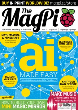 raspberrypi.org/magpi (http://raspberrypi.org/magpi)
The official Raspberry Pi magazine
August 2018
Issue 72
Create some noi