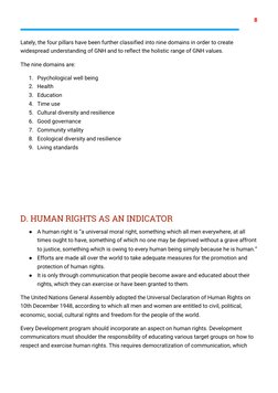 8
Lately, the four pillars have been further classified into nine domains in order to create
widespread understanding of