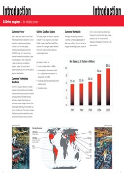 Introduction
Introduction
G-Drive engines – for reliable power
2
3
Cummins Power
Today's diesel power means Cummins Power –
W