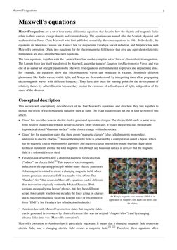 (http://en.wikipedia.org/w/index.php?title=File:Magnetic_core.jpg)Maxwell's equations
1
Maxwell's equations
Maxwell's equati