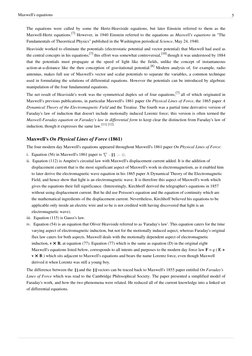 Maxwell's equations
5
The equations were called by some the Hertz-Heaviside equations, but later Einstein referred to them as
