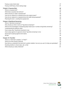 Facing a value check-raise
47
Facing a bluff-heavy check-raising range
47
Chapter 8: Squeeze Bets
48
What is a squeeze bet