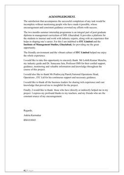 ACKNOWLEDGMENT
The satisfaction that accompanies the successful completion of any ta