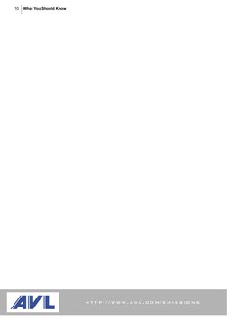 h t t p : / / w w w . a v l . c o m / e m i s s i o n s
What You Should Know
10