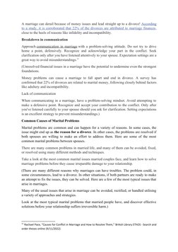 A marriage can derail because of money issues and lead straight up to a divorce! According
to a study, it is corroborated tha