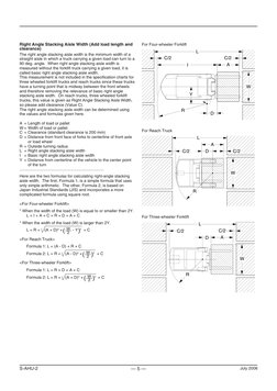 — 5 —
S-AHU-2
July 2006
For Three-wheeler Forklift
For Reach Truck
For Four-wheeler Forklift
Here are the two formulas for ca