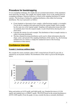 3
Procedure for bootstrapping
To use resampling techniques, the sample data are assumed representative of the population