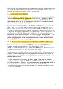 5
Remember that the bootstrap idea is to use resample means to estimate how the sample mean
of a sample of size 601 from