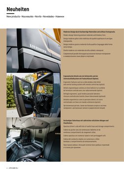 6 LTM 1100-5.3
Neuheiten
---
New products • Nouveautés • Novità • Novedades • Новинки
Geräumiges Fahrerhaus mit zahlrei