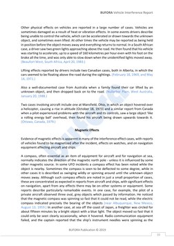 BUFORA Vehicle Interference Report
BUFORA Publication © 2019
10
Other physical effects on vehicles are reported in a