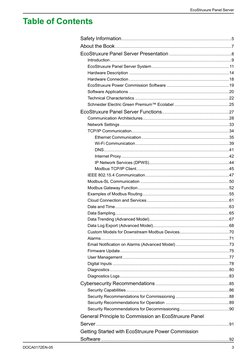 EcoStruxure Panel Server
Table of Contents
Safety Information................................................................