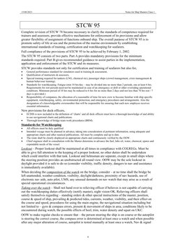 15/08/2023
Notes for Ship Masters Class 1
STCW 95
Complete revision of STCW 78 became necessary to clarify the standards of c