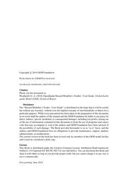 Copyright c⃝2014 GEM Foundation
PUBLISHED BY GEM FOUNDATION
GLOBALQUAKEMODEL.ORG/OPENQUAKE
Citation
Please cite this document