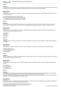 Recommend!! SY0-701 dumps in VCE and PDF From
Answer: D
Explanation:
The responsibilities of ensuring backups are properly