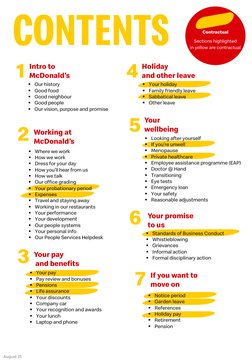 Standards of Business Conduct
Whistleblowing
Grievances
Informal action
Formal disciplinary action
CONTENTS
1
Contractua