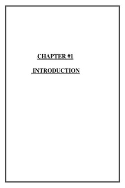 CHAPTER #1
INTRODUCTION