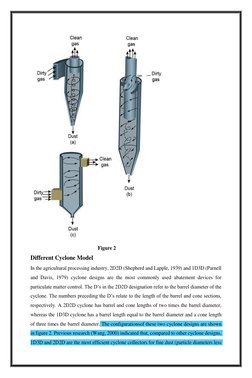 Figure 2
Different Cyclone Model
In the agricultural processing i