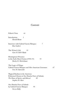 Editor’s Note vii
Introduction 1
Harold Bloom
Interview with Gabriel García Márquez
7
Rita Guibert
The