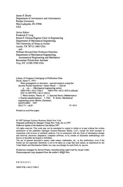 James F. Doyle
Department of Aeronautics and Astronautics
Purdue University
West Lafayette, IN 47906
USA
Series Editor