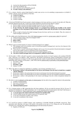 Page 4 of 14 (PW-02)
A. Auction the other properties of B for P100,000.
B. Cancel the installment sale.
C. File a collec