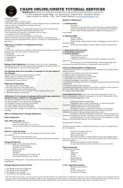 CHAPS ONLINE/ONSITE TUTORIAL SERVICES
CRIMINOLOGY ● PENOLOGY OFFICER EXAMINATION ● FIRE OFFICER EXAMINATION ● NAPOLCOM
3rd