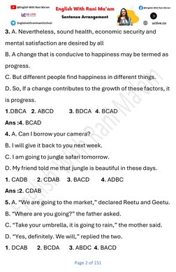 Page 2 of 151
3. A. Nevertheless, sound health, economic security and
mental satisfaction are desired by all
B. A chan