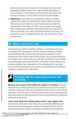 1 Why expressing yourself well in writing is important
9
Carefully worded text, using well-constructed sentences and
paragrap
