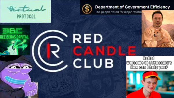Red Candle Club #23 - Ai Agents Virtuals / D.O.G.E / DeFAi / Regulations + Misc.