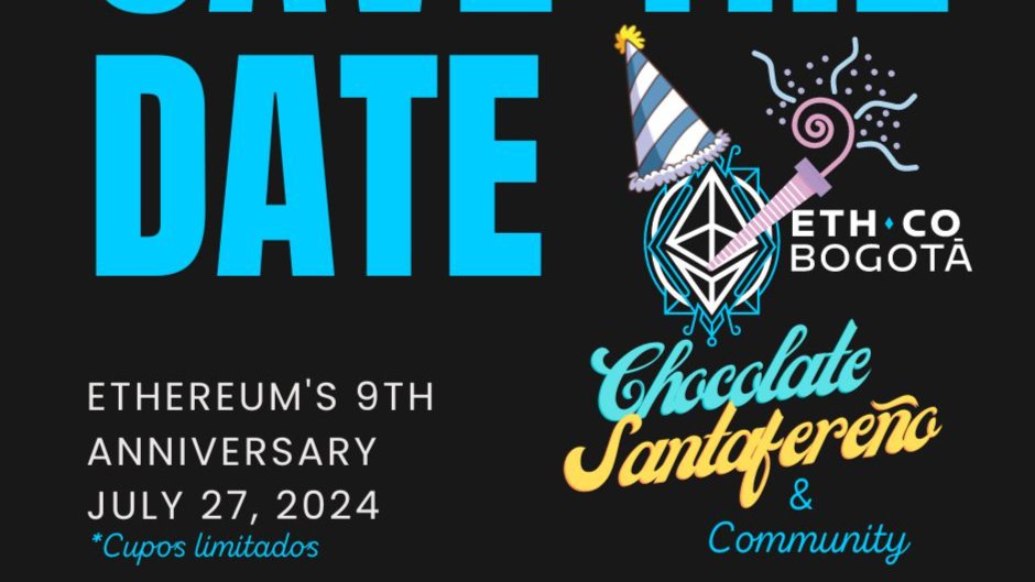 Celebración del Aniversario de Ethereum en Bogotá🎉☕