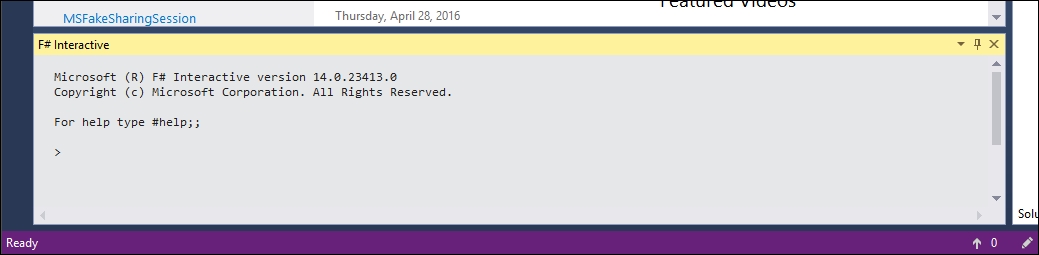 Interactive support for F# interactive