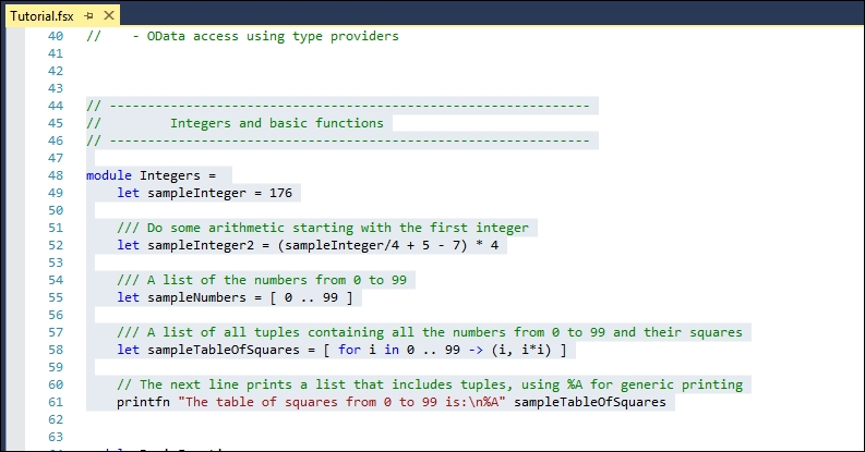 Interactive support for F# interactive