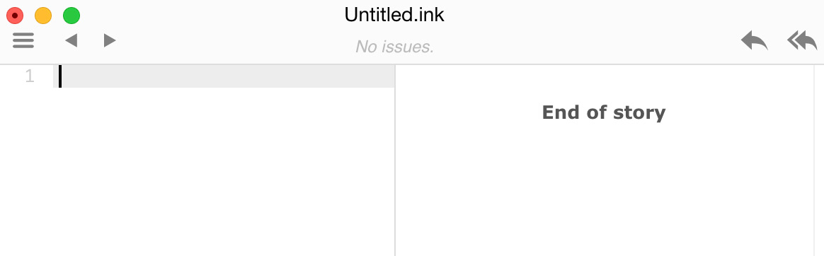 Figure 1.2 – Screenshot of the Inky editor
