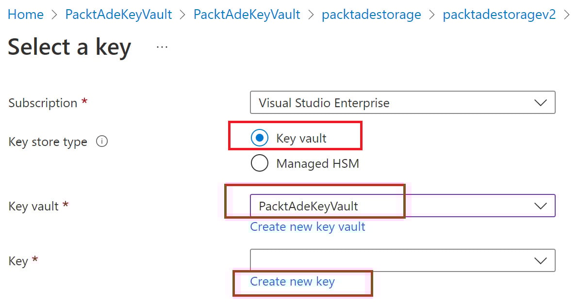 Figure 2.18 – Selecting Key Vault
