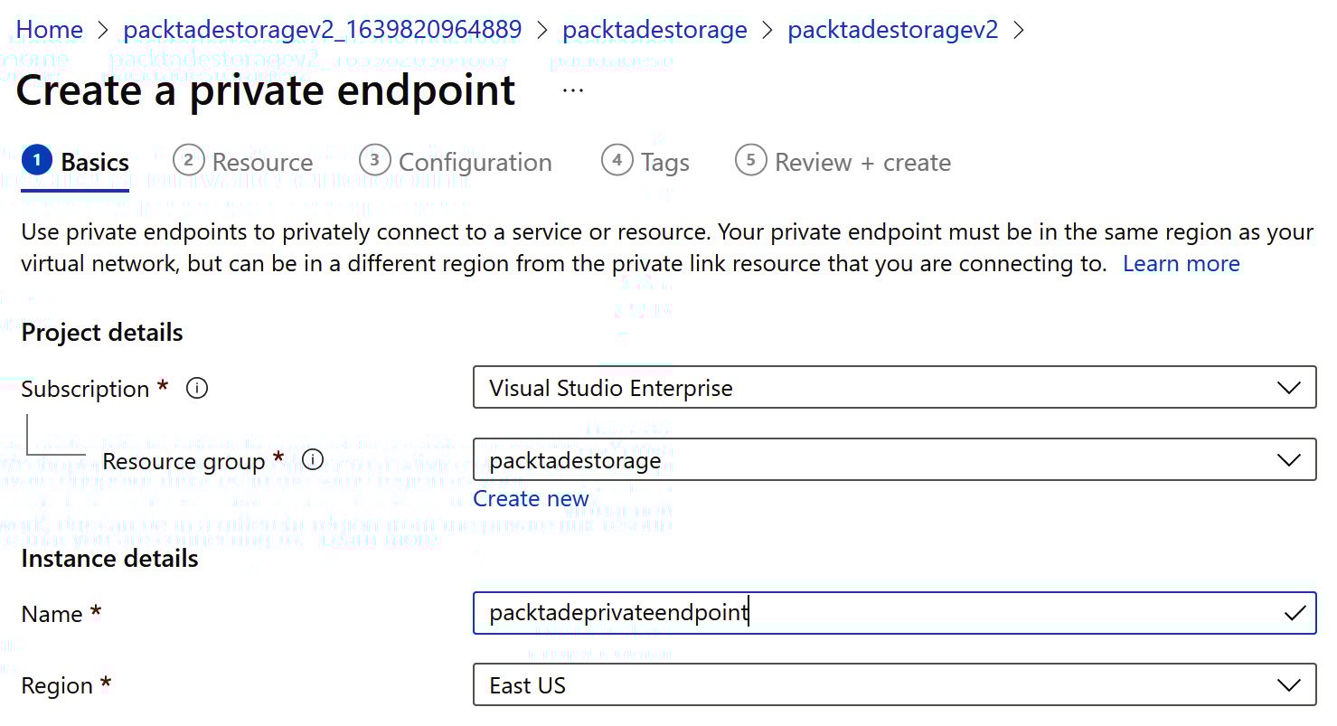 Figure 2.8 – Providing an endpoint name
