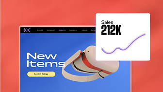 Інтернет-магазин з діаграмою, яка демонструє збільшення продажів.