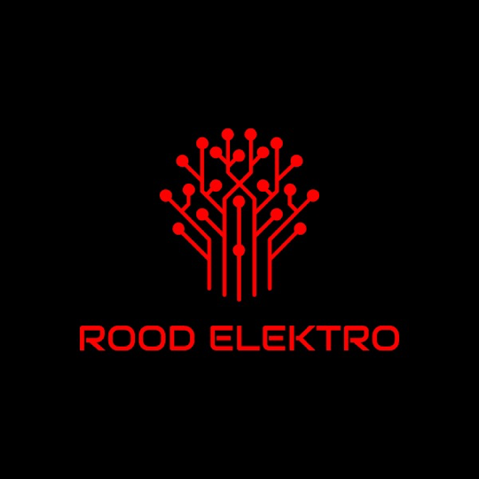 Logo de Rood Elektro avec une image abstraite d'un arbre