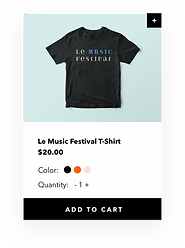 Інтернет-магазин, який продає сувенірну продукцію для фестивалю.