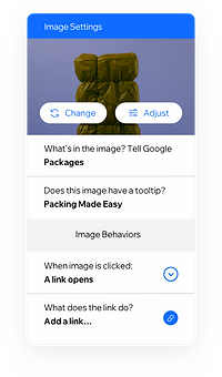 Налаштування зображень, які дозволяють створювати ролі та дозволи для учасників команди та альтернативний текст для зображень, щоб зробити ваш контент доступним для всіх.