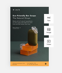 A beauty brand website homepage showcasing their products.