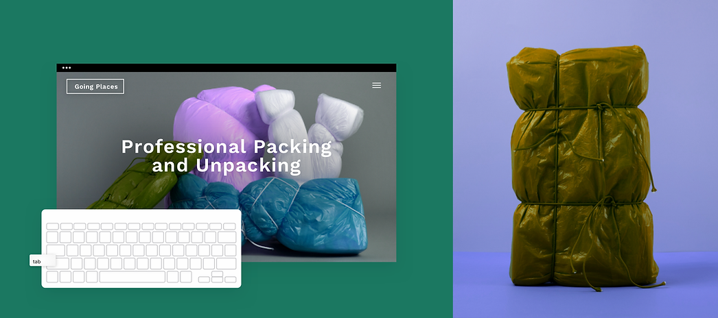 Сайт компанії, яка займається пакуванням, що демонструє вбудовані функції, які дозволяють створювати ролі та дозволи для учасників команди, захищений хостинг та альтернативний текст для зображень, який робить ваш контент доступним для всіх.