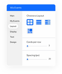 Інструмент у редакторі, який дозволяє змінювати спосіб відображення заходів на вашому сайті.