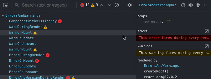 Suspense transition while clearing errors and warnings
