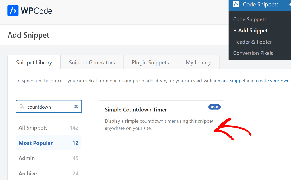 Add countdown timer