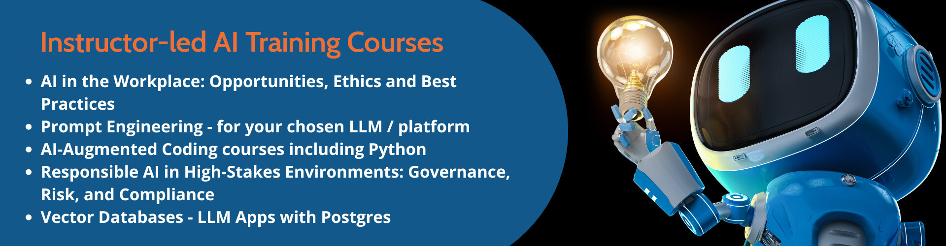 CTA banner encouraging visitors to view our range of AI Workflow, AI-Augmented and other LLM-related training courses