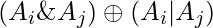 (A_i \& A_j) \oplus (A_i | A_j)      